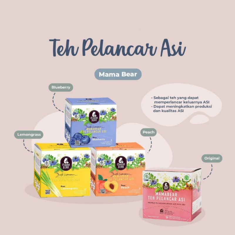 Jual MAMA BEAR TEH PELANCAR ASI/ASI BOOSTER TEA | Shopee Indonesia