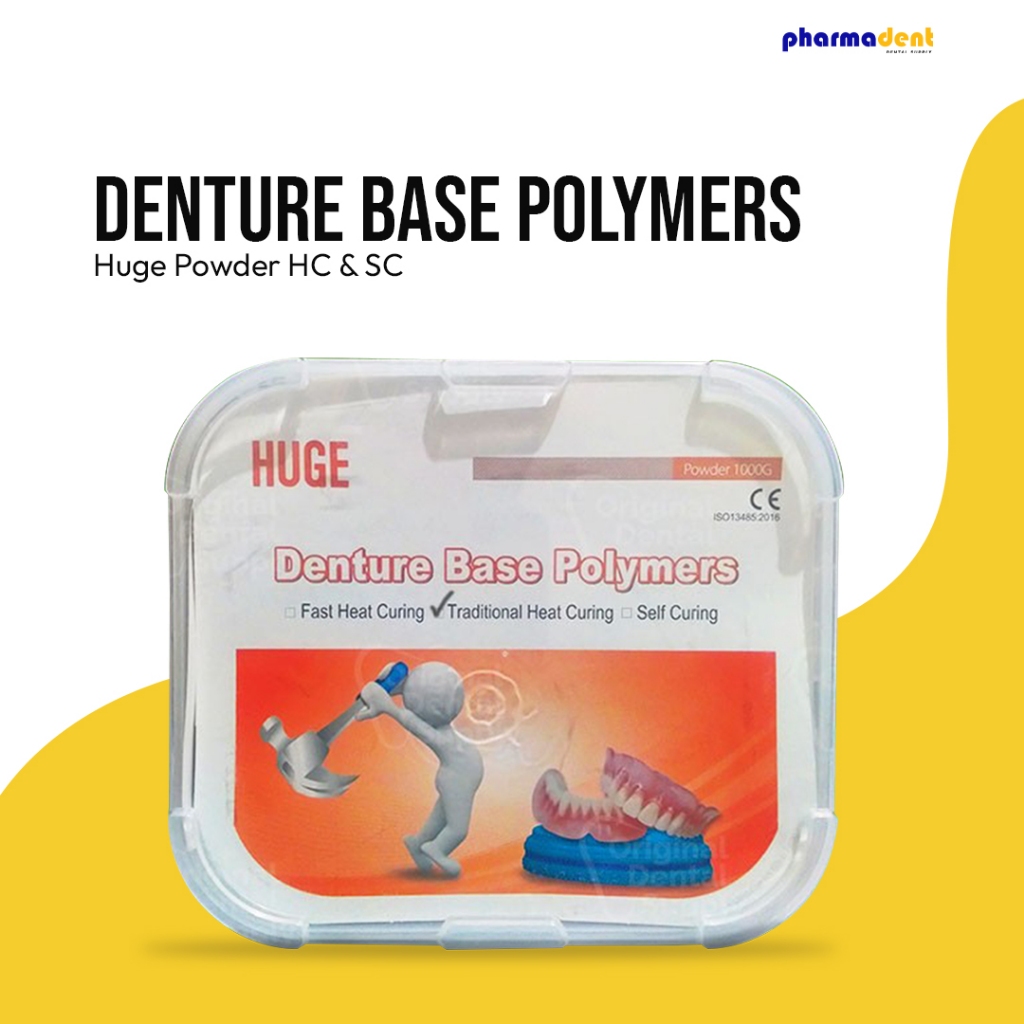 Jual Dental Powder Huge Self curing denture base polymers direbus isi 1