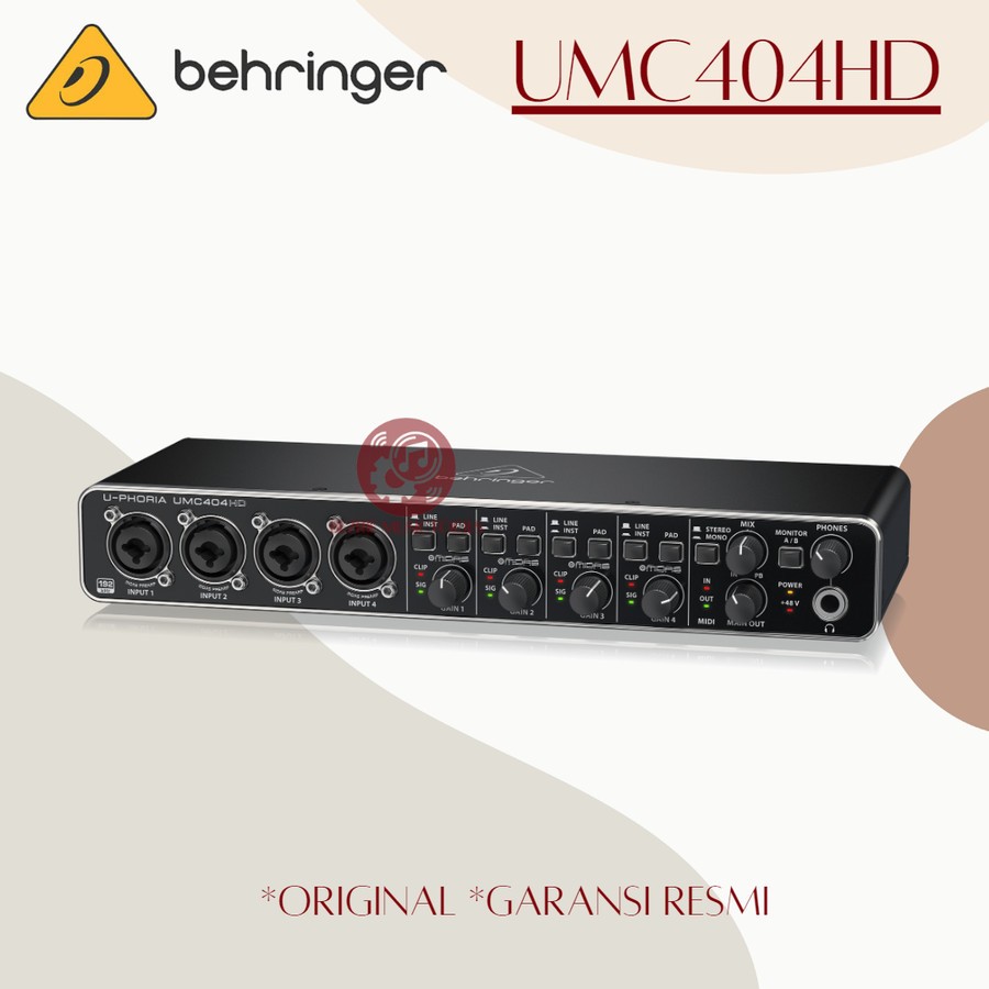 Jual Behringer UMC404HD USB Audio Interface And Preamplifiers Shopee