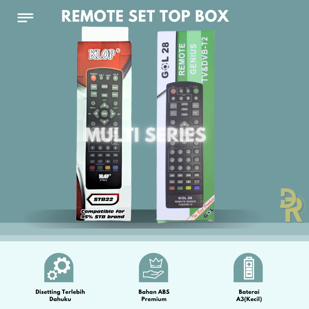 Jual Remot Remote Set Top Box + Tv Pairing Multi Universal Series