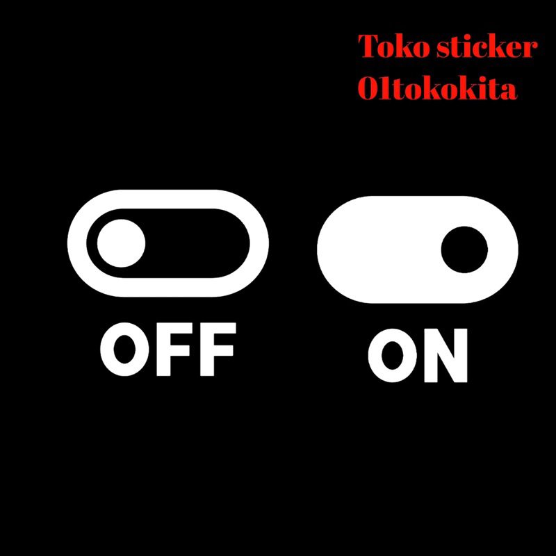 Jual Sticker cutting logo on off helm motor rumah Cuting stiker lambang ...