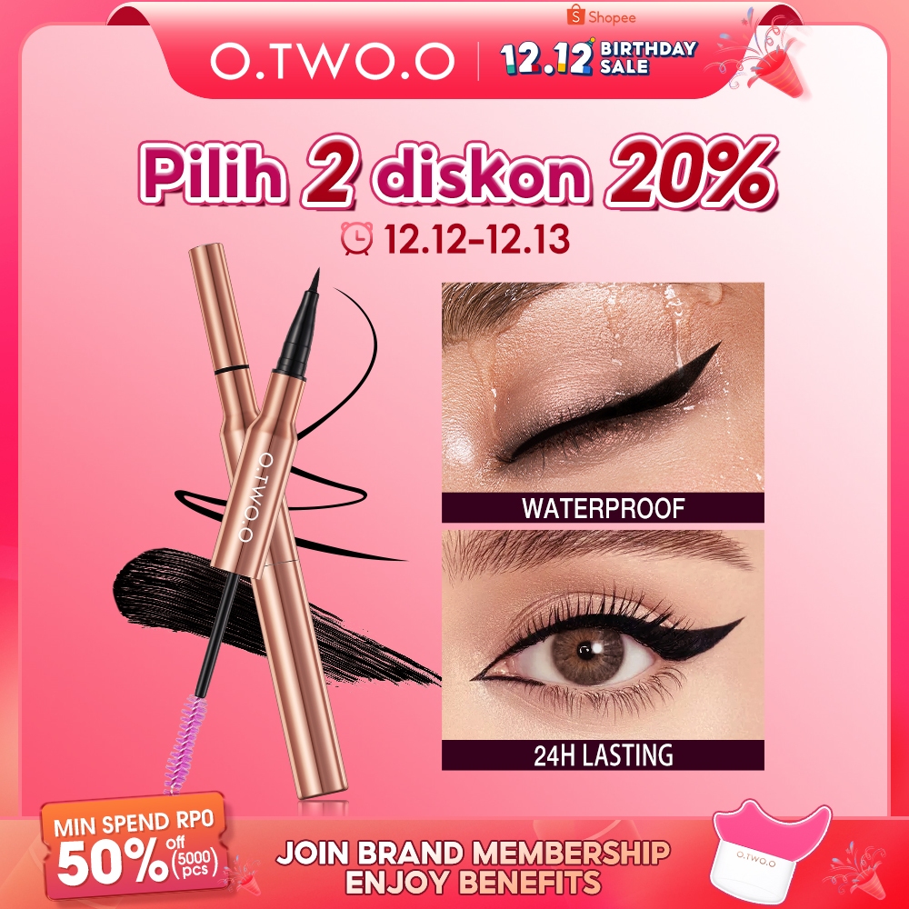 Jual O.TWO.O 2 In 1 Mascara & Eyeliner Waterproof Long Lasting ...
