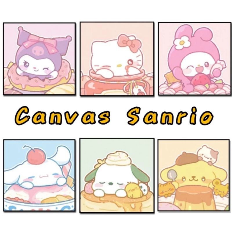 Jual Canvas Painting Sanrio Paint By Number Sanrio Kuromi Melody