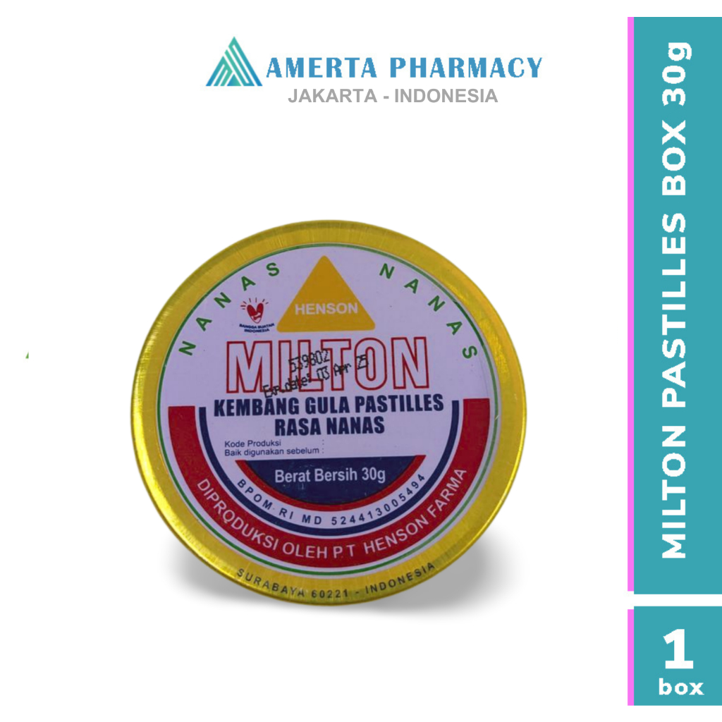 Jual Milton Pastilles Box 30gr Rasa Nanas isi 12 Kaleng | Shopee Indonesia