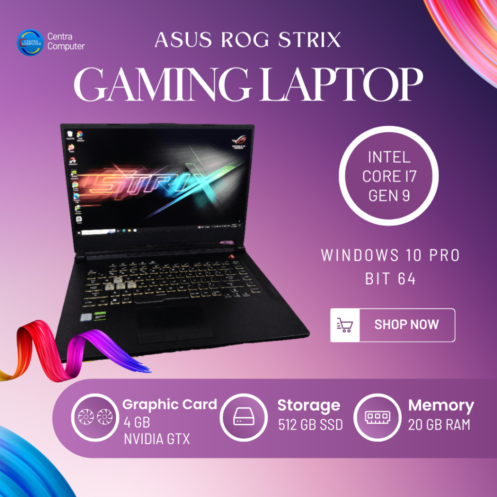 Jual Asus Rog Strix Laptop Gaming Intel Core i7 Gen 9 | Shopee Indonesia