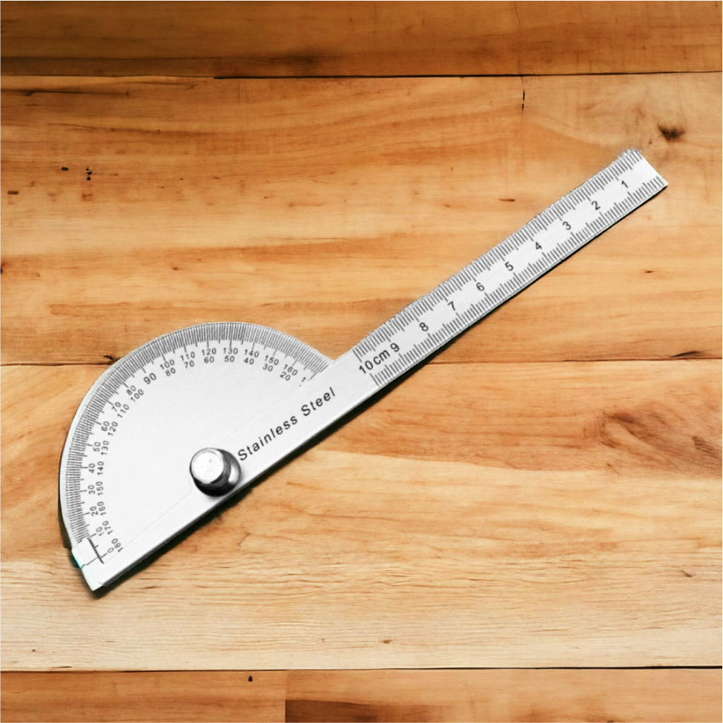 Jual Penggaris Besi Busur 180 Derajat - Stainless Steel Protractor ...