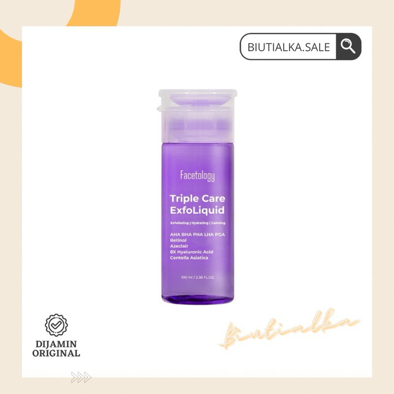 Jual FACETOLOGY Triple Care ExfoLiquid Toner Exfoliating Exfo AHA BHA ...