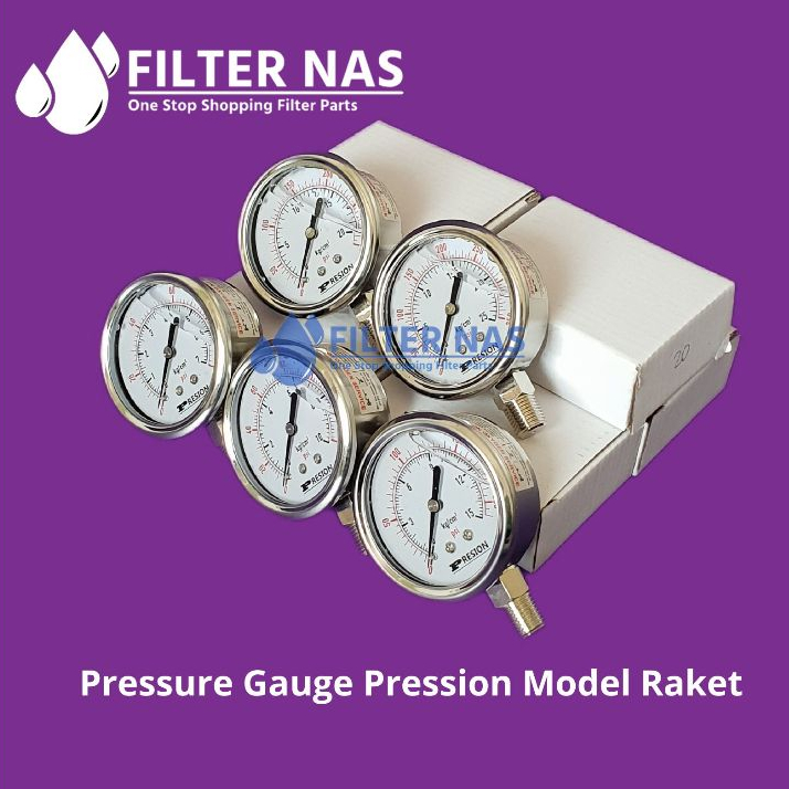 Jual Pressure Gauge Oil 2,5 inch 7, 10, 15, 20, 25 Bar Model Raket
