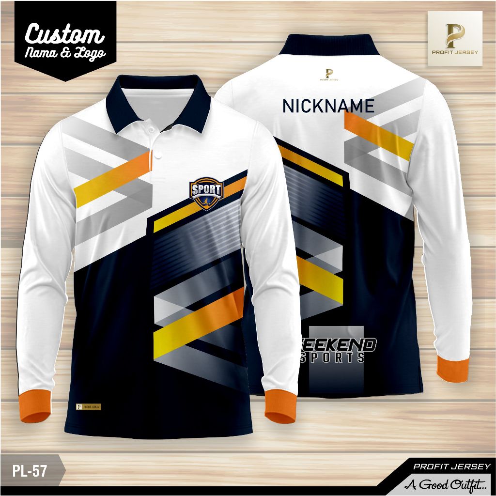 Jual Kaos Kerah Lengan Panjang / Baju Kerah Polo Shirt Premium Gratis ...