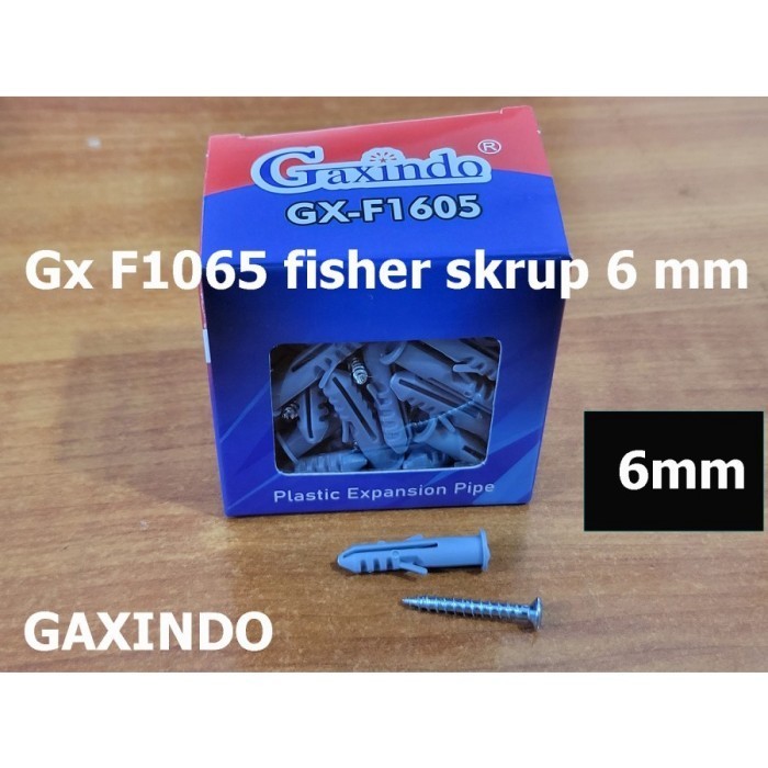 Jual Baut 6mm + Fisher S6 SET Gaxindo GXF1605 plastik expansion pipe