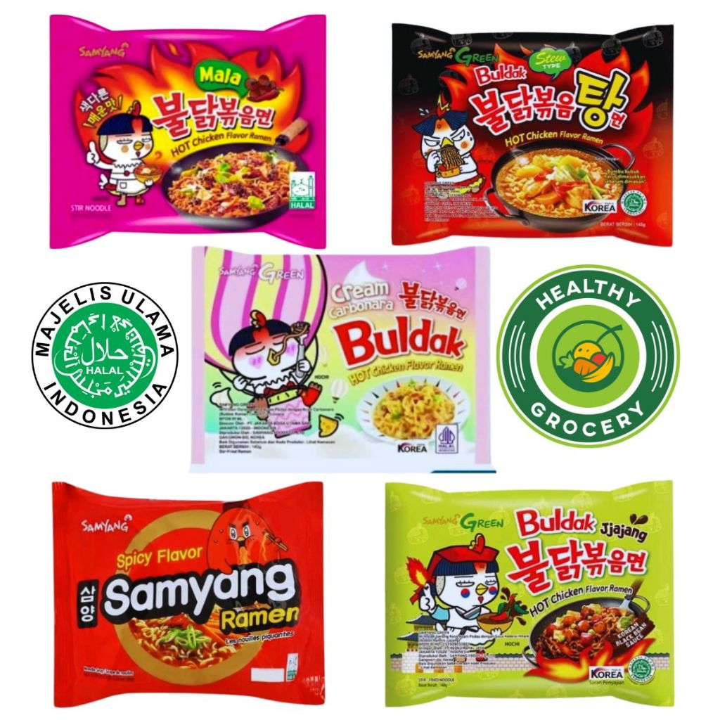 Jual Samyang Green Buldak Hot Chicken Flavor Ramen All Varian / Samyang ...