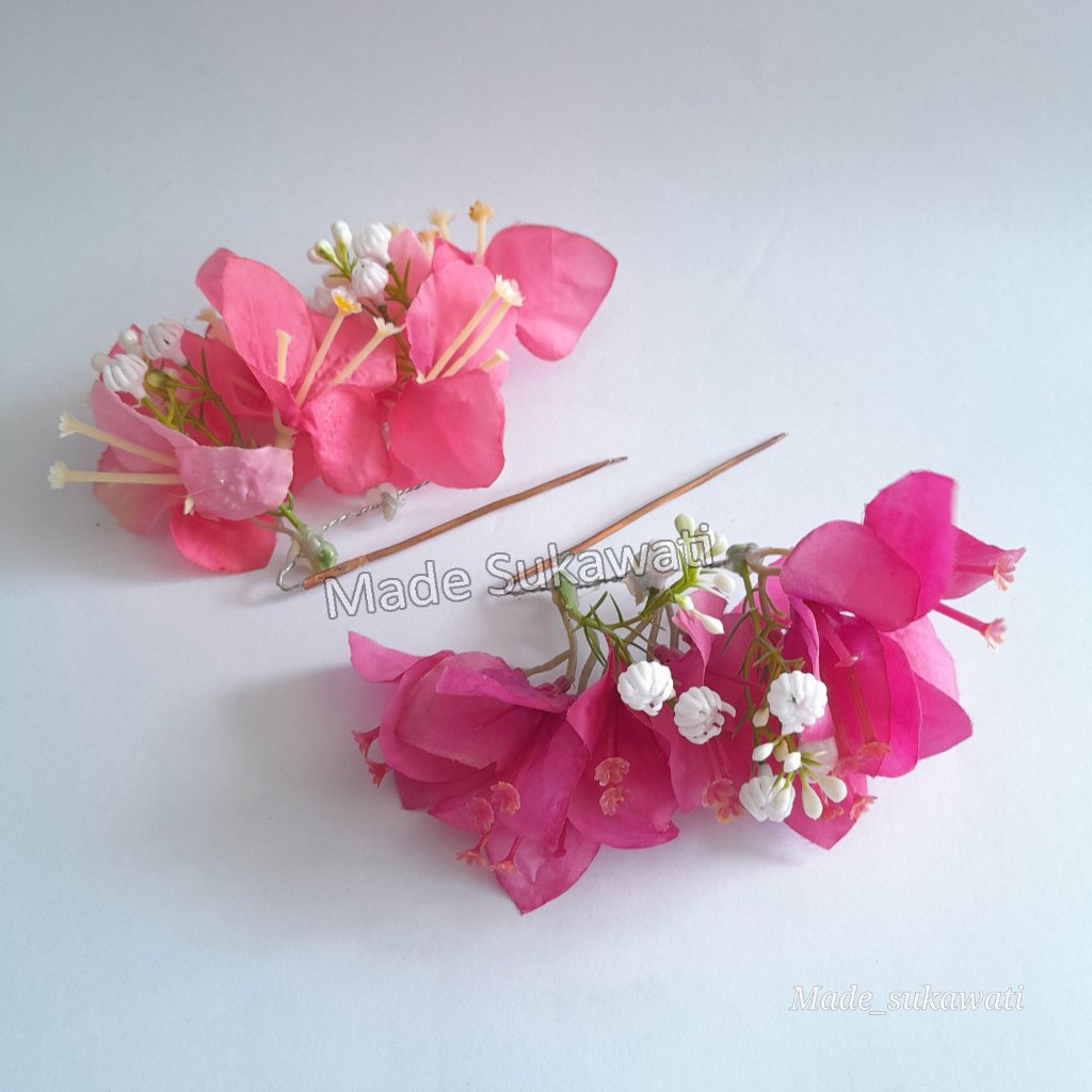 Jual Bunga semanggi kembang kertas hiasan rambut kain plastik | Shopee ...
