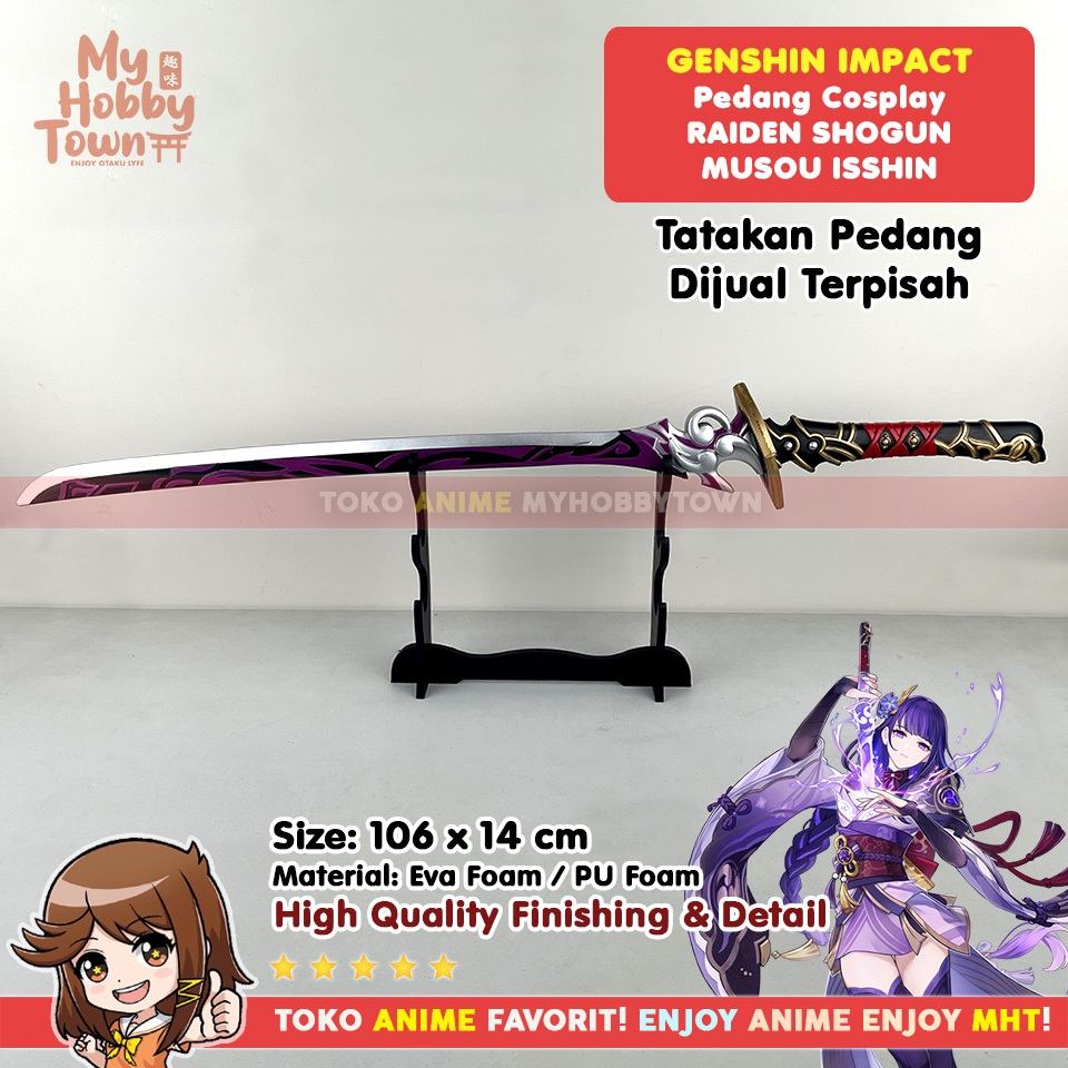 Jual Replika Pedang Genshin Impact Musou Isshin Raiden Shogun Baal Ei ...