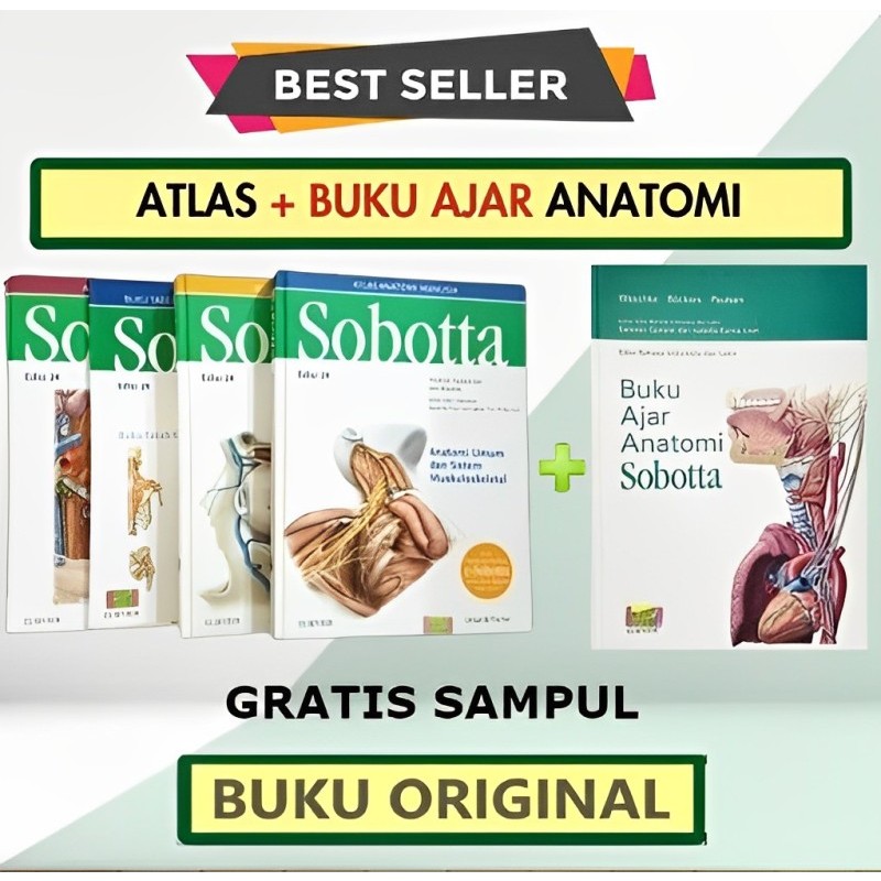 Jual SOBOTTA Atlas Anatomi Buku Ajar Anatomi FREE SAMPUL ORIGINAL PAKET SUPER LENGKAP