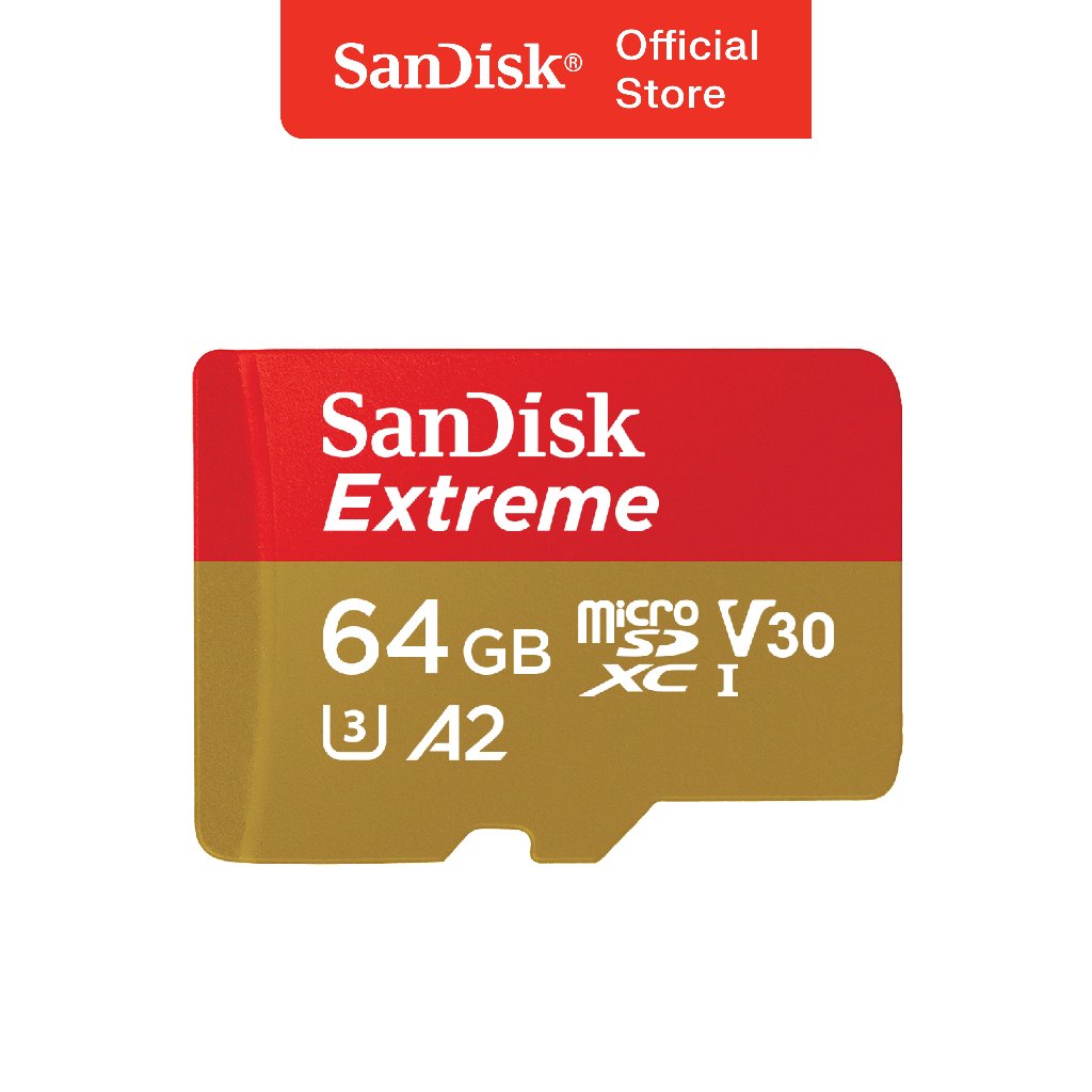 Memory Card Micro SD 64GB SanDisk Extreme up to 170Mbps U3 A2 V30  Garansi Resmi Lifetime