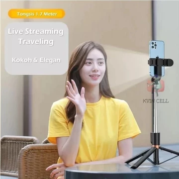 02 Tripod Live Tiktok Tongsis Premium Ringlight Ring Light Premium
