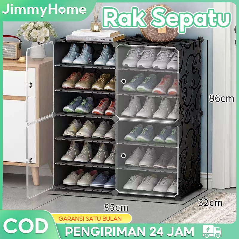 Jual Rak Sepatu Susun Tertutup Anti Debu Shoe Storage Boxes Minimalis ...