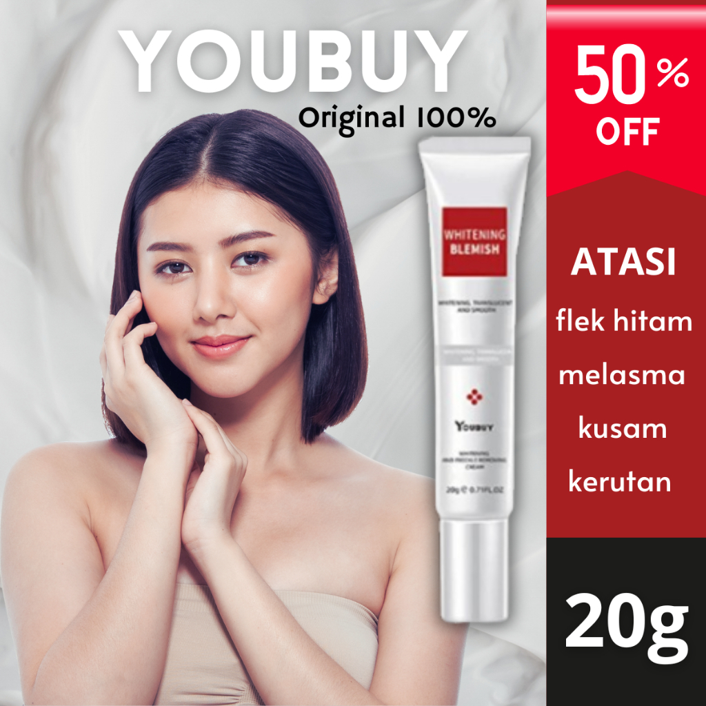 Jual Youbuy Ori Whitening Blemish Cream Penghilang Flek Hitam Membandel Diwajah Yang Ada Bintik