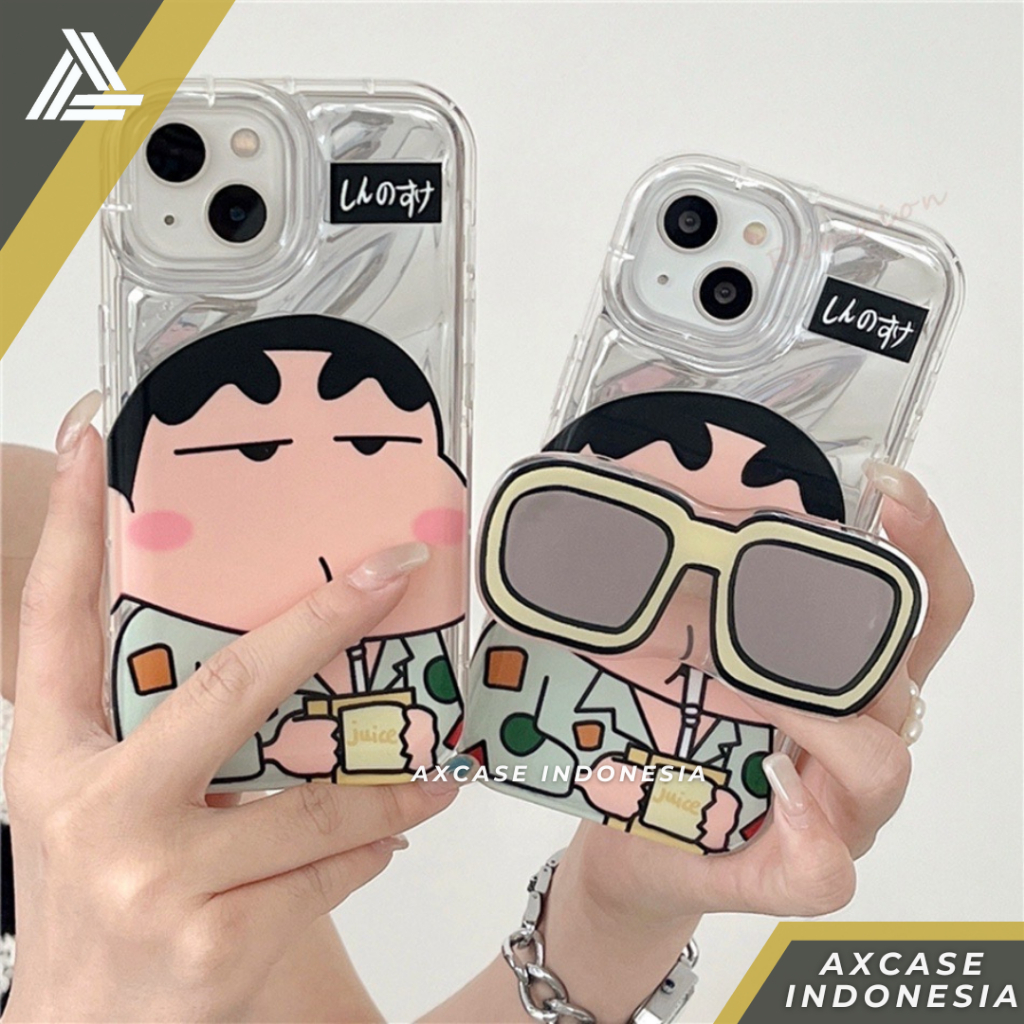Jual Shinchan Sunglass Popsocket Case iPhone 13 14 15 PRO MAX PLUS