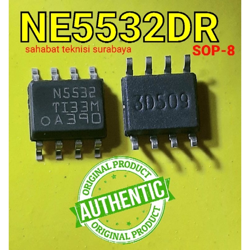 Jual NE5532DR NE5532 SOP-8 new original Texas Instruments (new Logo) ic