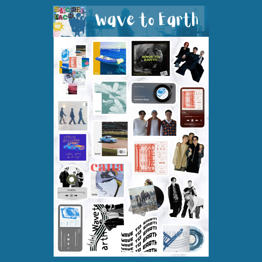 Printable Sticker Wave To Earth