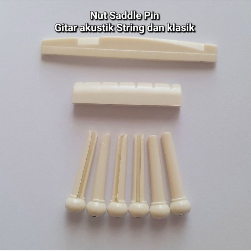 Jual Nut Saddle pin gitar akustik string folk nut Saddle gitar klasik ...