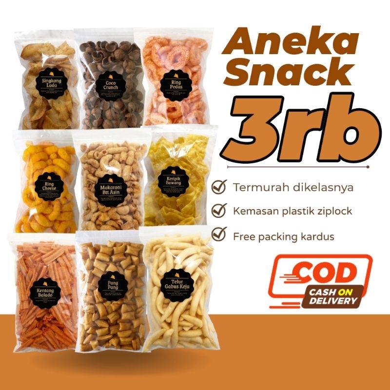 Jual TERMURAH SERBA 3000 ANEKA SNACK CAMILAN MAKARONI BANTET DAN SPIRAL ...