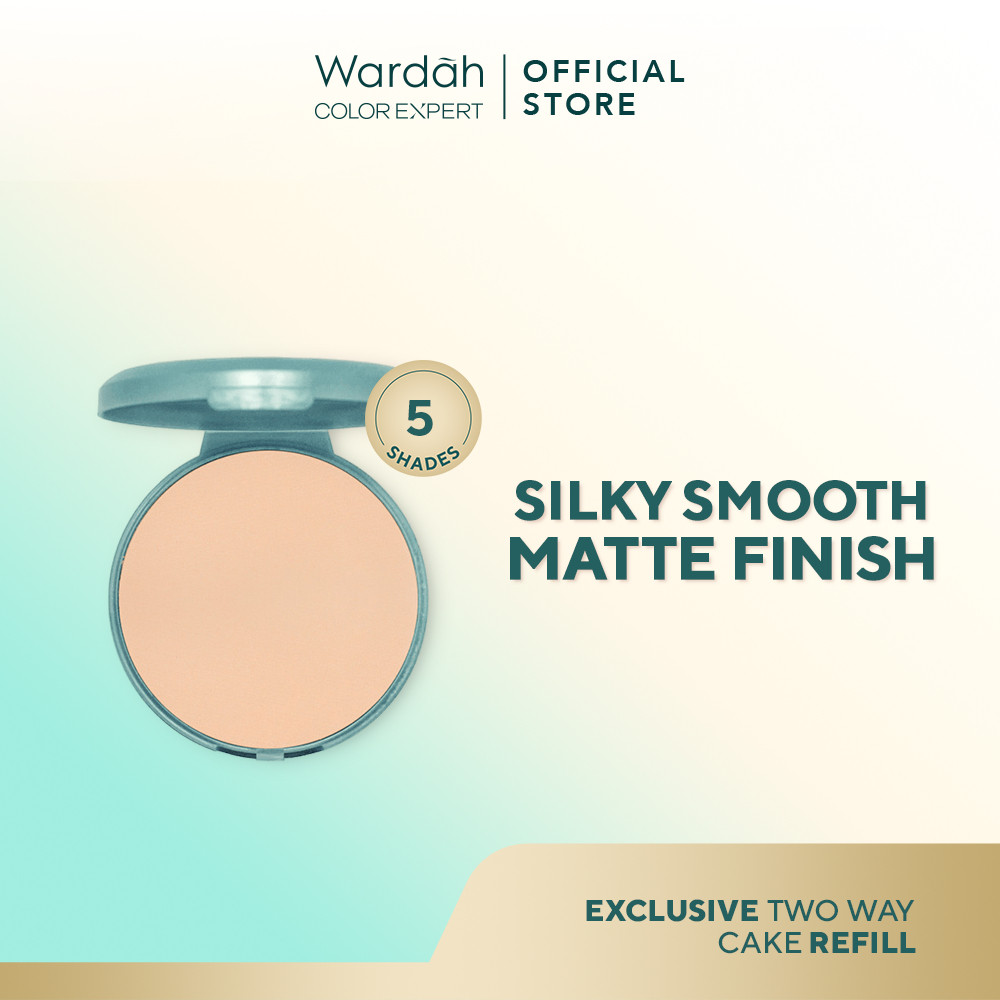 WARDAH Refill Exclusive Two Way Cake - Bedak Dengan Tingkat Coverage Tinggi Yang Halus dan Tahan Lama - Dilengkapi SPF 15 PA - Hasil Akhir Natural Flawless - Makeup