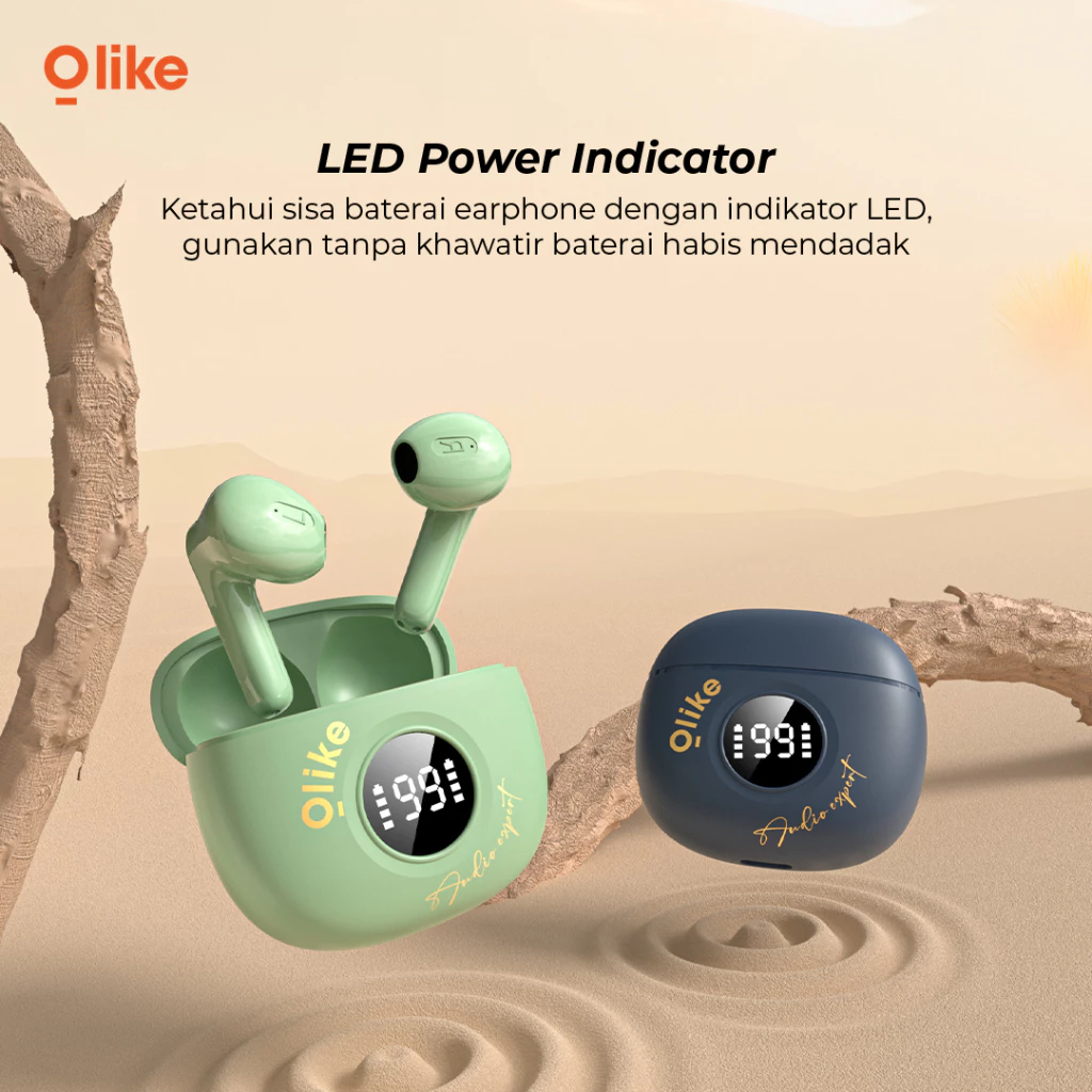 OLIKE CLASSICAL TWS HEADSET BLUETOOTH 5.3 T121 GARANSI 1 TAHUN 21 HOUR PLAY TIME - LIVE