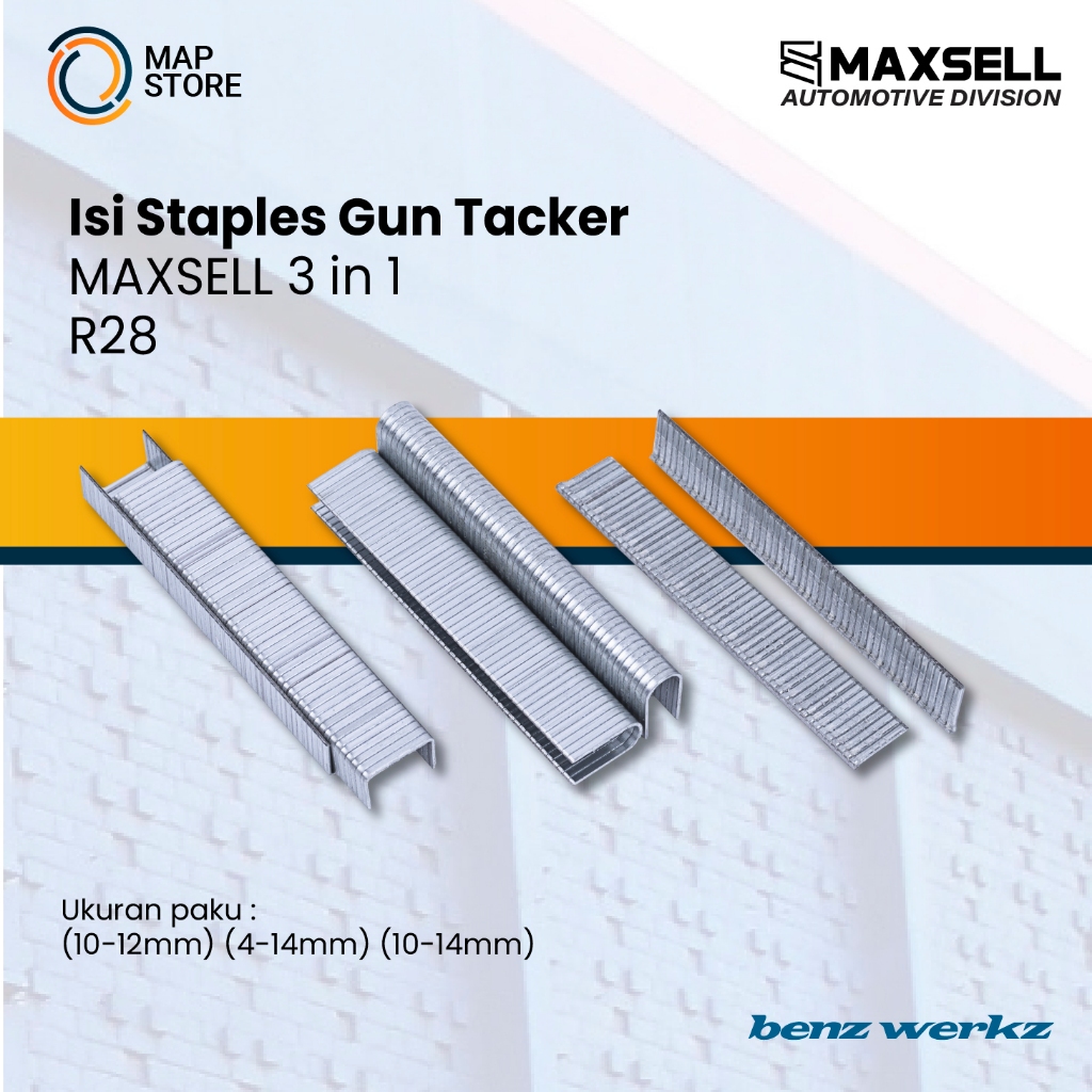 Jual Staples Gun Tacker MAXSELL 3 in 1 / Staple Jok Tembak R28 Hekter 3 ...