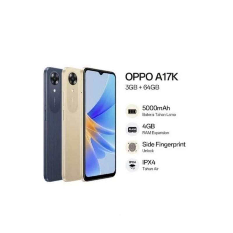 Jual HP OPPO A17K 3/64 GB - OPPO A17 K RAM 3GB ROM 64GB GARANSI RESMI ...