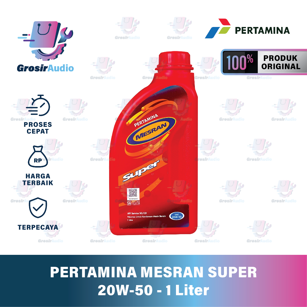 Jual PERTAMINA MESRAN SUPER SAE 20W-50 API SG/CD 1 LITER / VARIAN NON ...