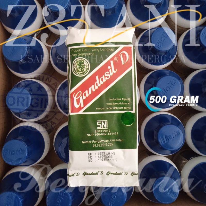 Jual GANDASIL D 500 GRAM Pupuk Daun Yang Lengkap Dan Sempurna | Shopee ...