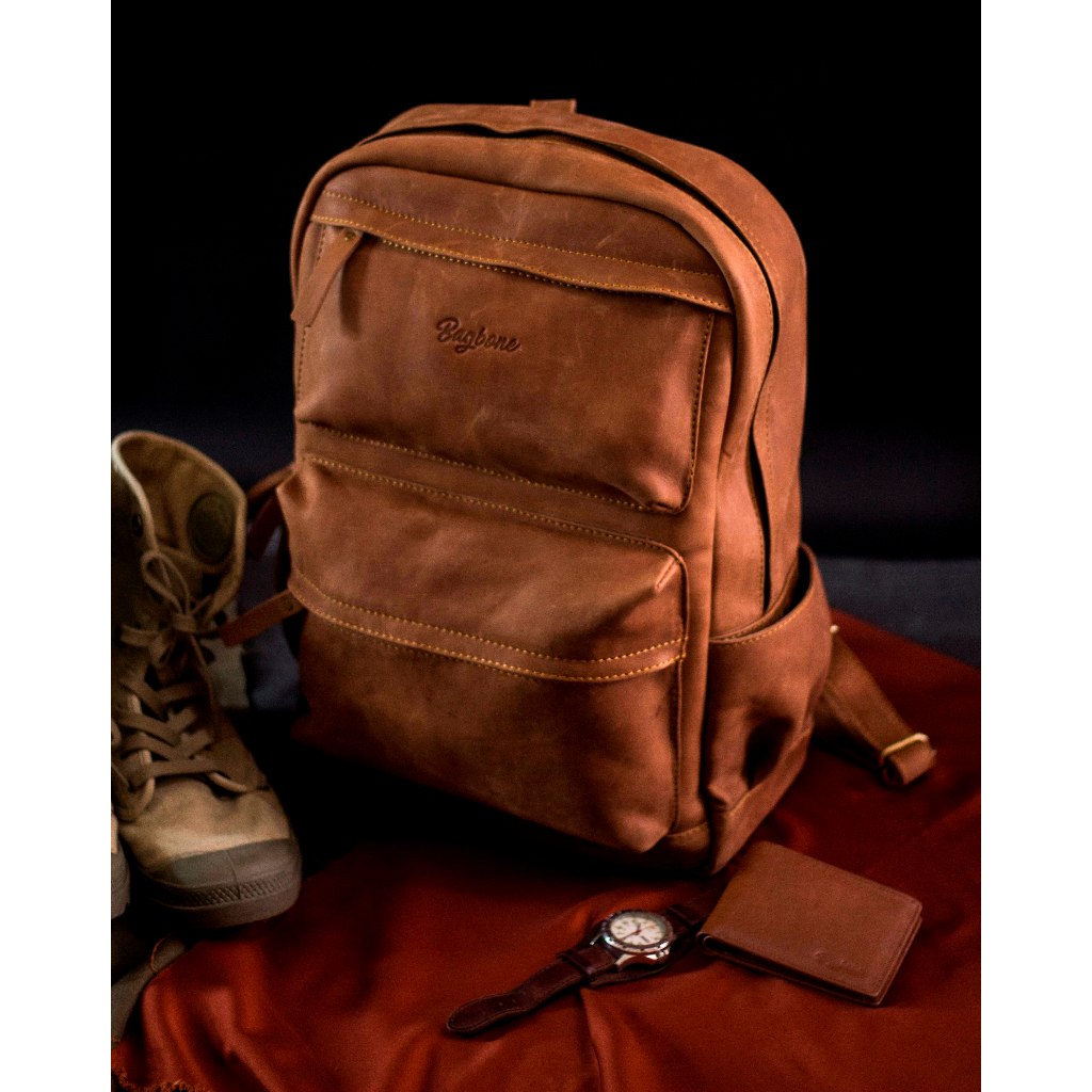 Jual Bagbone Leather LUIGI backpack Kulit Sapi Crazy Horse untuk laptop ...