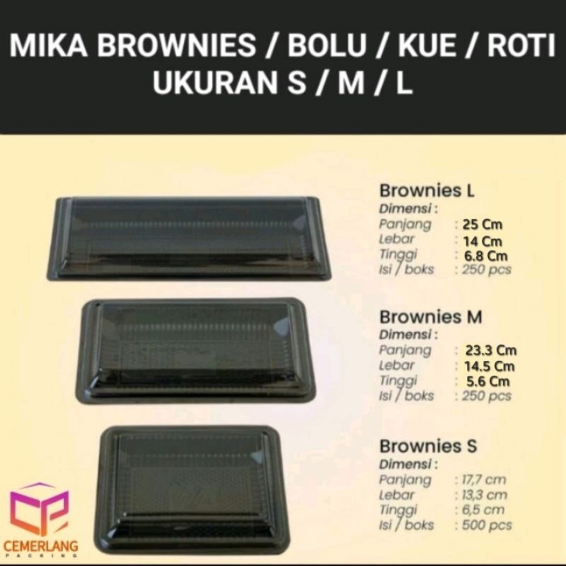 Jual Mika Plastik Brownies Kotak Box Kue Bolu Dessert Sushi Pempek ...