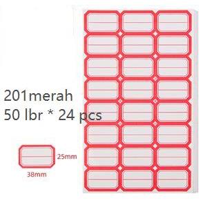 Jual Stiker label berperekat kantor stiker nama kertas harga merah Biru ...