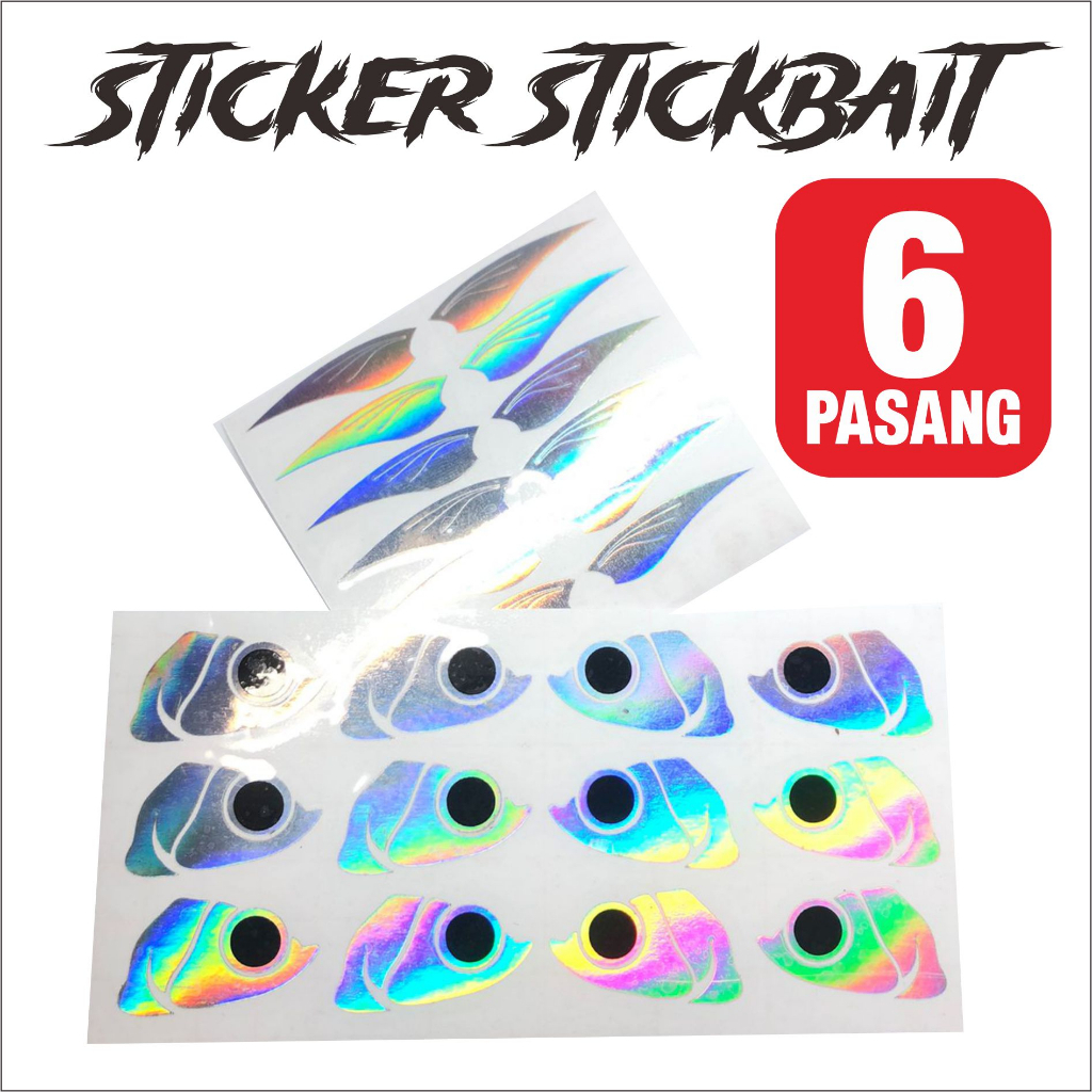 Jual Stiker umpan stickbait handmadfe hologram pelangi | Shopee Indonesia