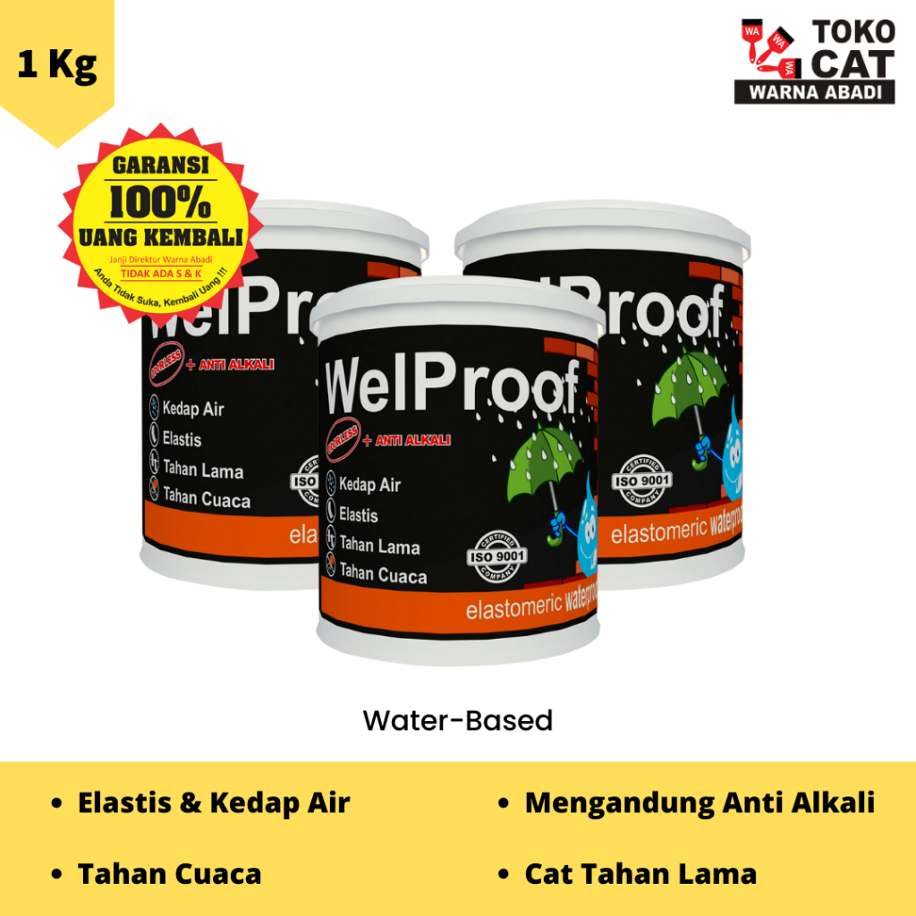 Jual Cat Tembok Anti Bocor Welproof 1 Kg Shopee Indonesia 1631