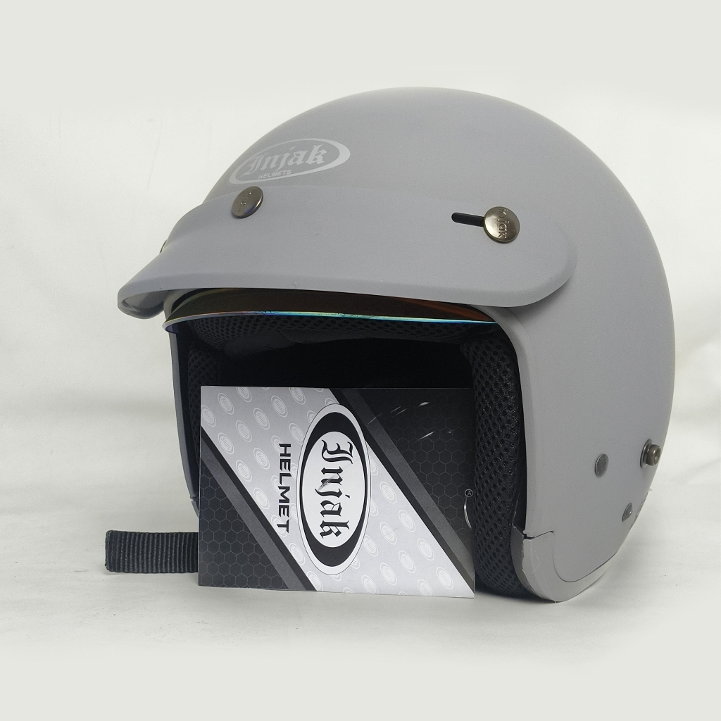 Jual HELM RETRO INJAK 06 INNER VISOR FULL LEHER SOLID STANDARD SNI ...