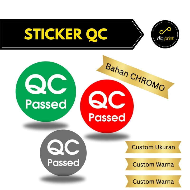 Jual Sticker Qc Checked Stiker Qc Passed Label Quality Control Chromo