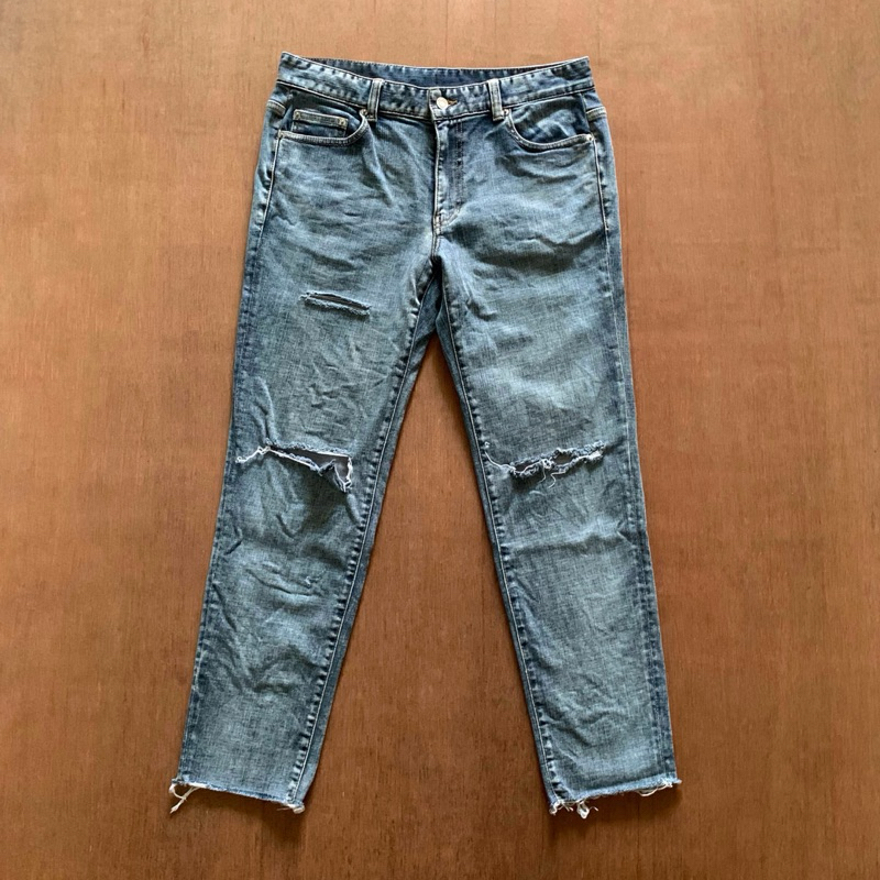 Jual Jeans Piece Worker Wash Ripped Original | Shopee Indonesia