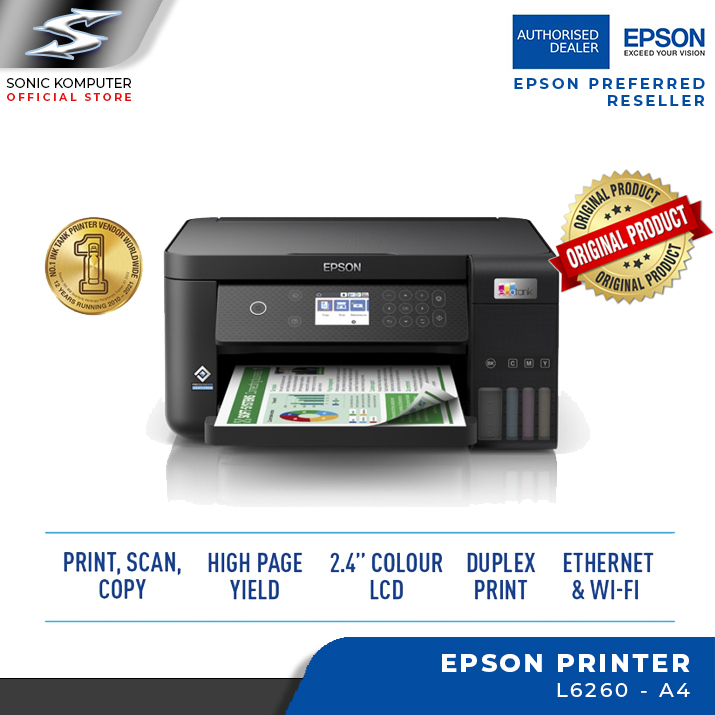 Jual Printer Epson L6260 A4 WiFi Duplex All in One Ink Tank Shopee Indonesia
