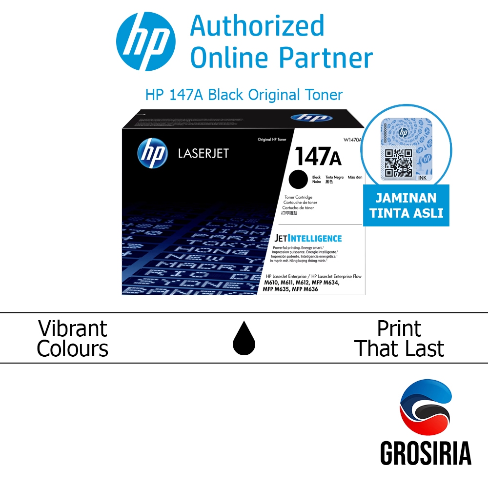 HP Toner LaserJet 147 A Black Original W1470A