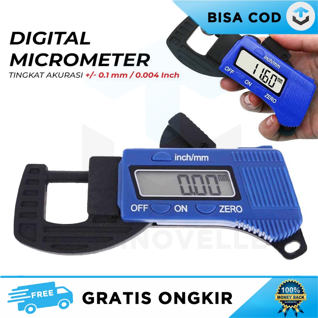 Jual ALAT UKUR KETEBALAN MICROMETER DIGITAL AKURASI TINGGI MODEL ...