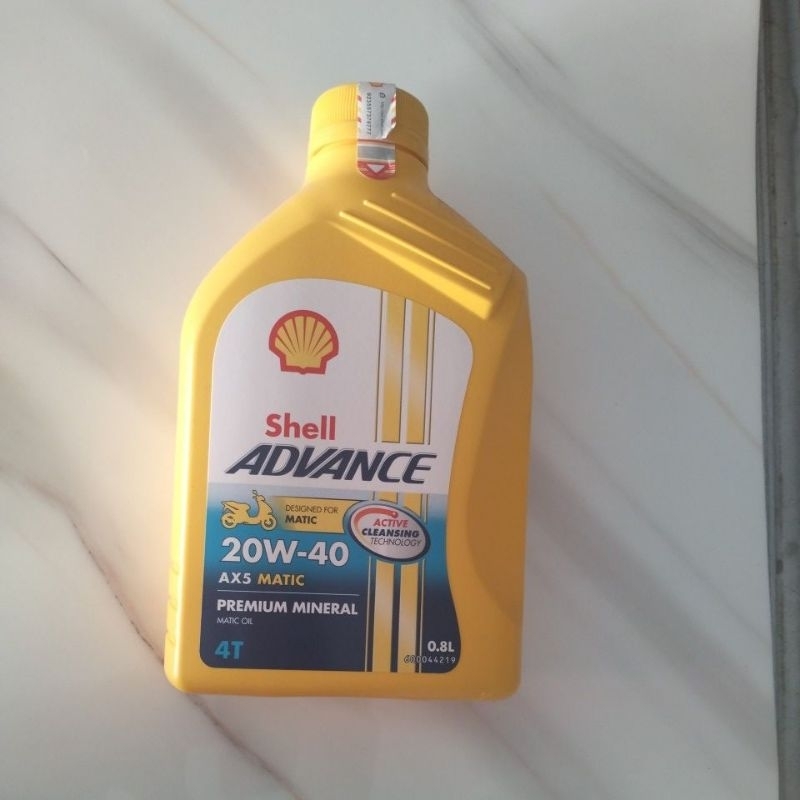 Jual Oli Shell 0.8L Motor Matic Yamaha/ Honda Shell Advance AX5 Matic ...