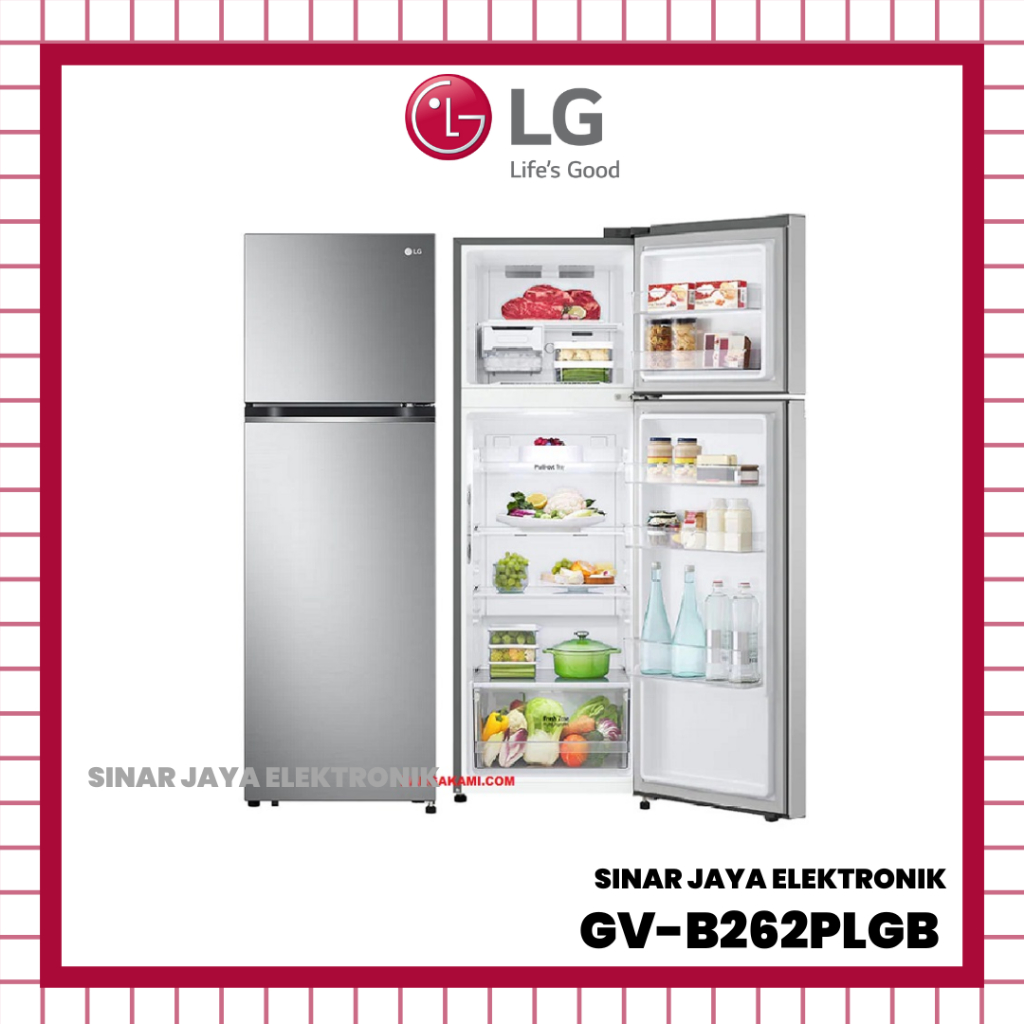 Jual LEMARI ES LG 2 PINTU GV B262PLGB KULKAS 2 PINTU LG GV B262PLGB