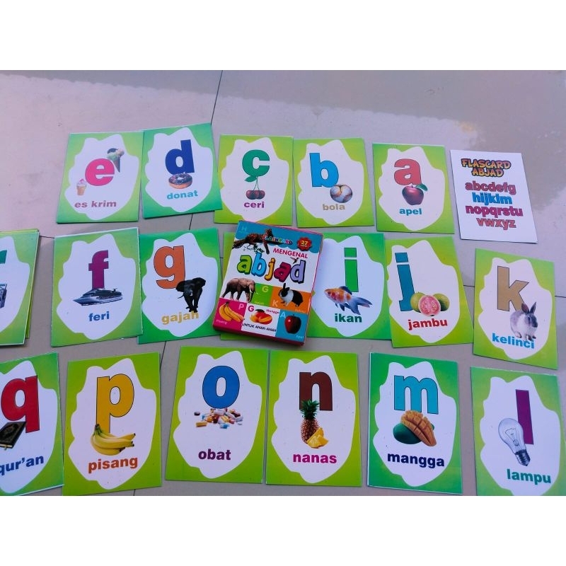 Jual Flash Card Mainan Kartu Anak Flashcard Abjad Flash Card Huruf