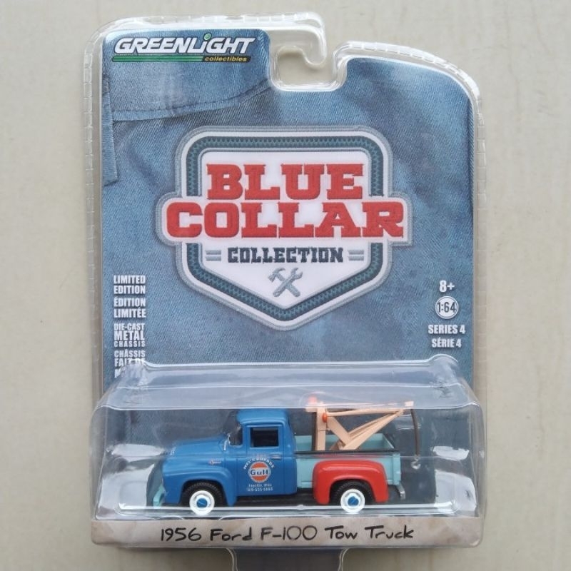 Jual Greenlight 1956 Ford F 100 Tow Hook Gulf Blue Collar F100 Shopee