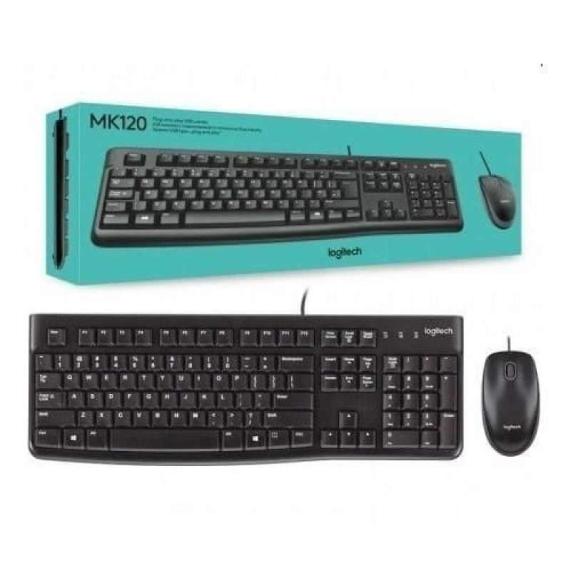 Jual USB keyboard mouse Logitech Mk120 New | Shopee Indonesia
