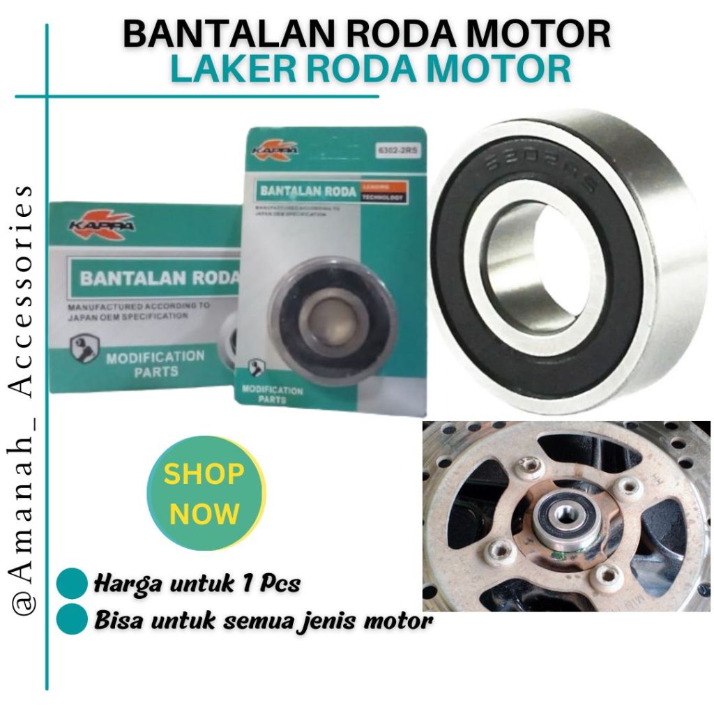 Jual BANTALAN RODA MOTOR / LAKER / LAHER BEARING MOTOR 1 PCS | Shopee ...